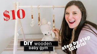 EASY DIY WOODEN BABY PLAY GYM for $10 // Amazing DIY Baby Present Idea // If Only April