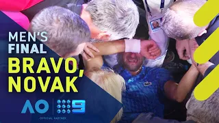 Djokovic overcome with emotion after historic Australian Open title | Wide World of Sports