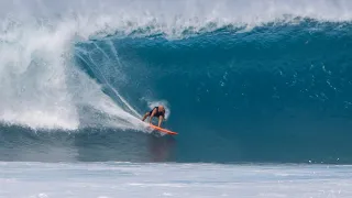 Local Legend, 65 Year Old Michael Ho Surfing Huge Pipeline