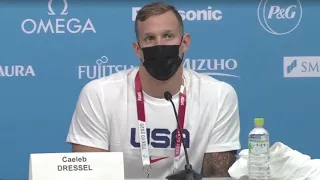 Tokyo 2020  |  "Pressure is fine." - Caeleb Dressel after winning gold in 100m freestyle.
