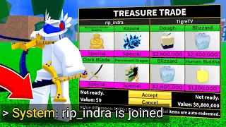 O ADM RIP_INDRA ENTROU NO SERVER E FEZ ALGO INCRÍVEL NO BLOX FRUITS!! (REAÇÃO DAS PESSOAS)