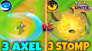 Stomp vs Triple Axel of TSAREENA in a single battle | Pokemon unite