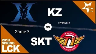 SKT vs. KZ |GAME 3 Playoffs Round 2 | LCK Spring Split | SK telecom T1 vs. KING-ZONE DragonX (2019)