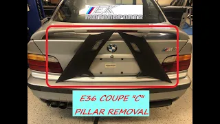 BMW E36 COUPE C pillar removal