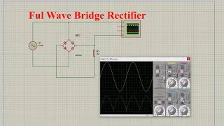 Full Wave Bridge Rectifier Simulation (proteus)