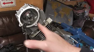 Z155 pit bike engine timing. Fitting the cam chain and head.