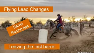 How to change leads leaving the first barrel~Barrel Racing Training Tips