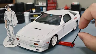 Ryosuke Takahashi's Initial D FC3S Mazda RX-7 Model Car Full Build Step By Step (ASMR)