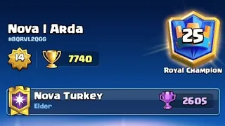 Nova | Arda 🏆7740 Top 25 Xbow Cycle Ladder Gameplay — Clash Royale