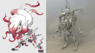 Hisuian Zoroark - Aluminum Foil Sculpture