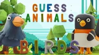 GUESS ANIMALS - BIRDS  | Learn ABC and animals easily | talking abc