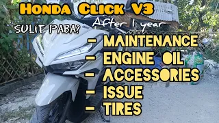 Honda Click V3 after 1 year | Ok paba?