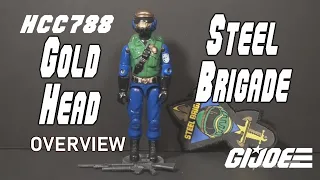 HCC788 - 1992 Gold Head STEEL BRIGADE Overview - Vintage G.I. Joe action figure