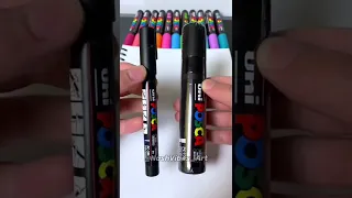 Drawing, But the Posca Marker is HUGE! Very Satisfying (#Shorts)