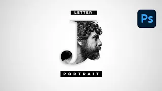 Easy way to Create Letter Portrait | Text portrait photoshop tutorial | Photoshop Tutorial