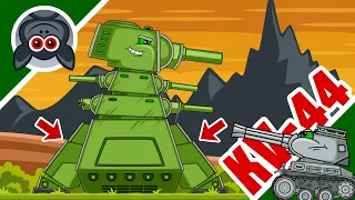 KV-44 Pursuit Mode. Steel Monster vs Super Mutants. Cartoons About Tanks