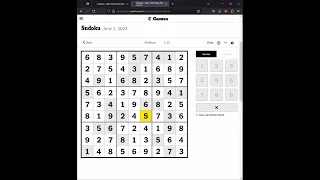 NYT Sudoku Answers Today 1st June 2023