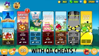 Angry Birds Classic With QA Cheats Gameplay