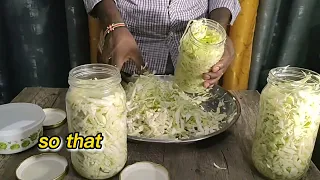 Procedure For Making Fermented Cabbage(SAUERKRAUT)