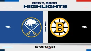 NHL Highlights | Sabres vs. Bruins - December 7, 2023