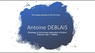 Séminaire Antoine Deblais