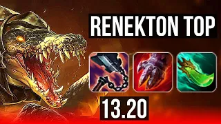 RENEKTON vs MUNDO (TOP) | 6 solo kills, 900K mastery, 7/3/8 | NA Master | 13.20