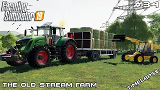 Baling hay & collecting bales | Animals on The Old Stream Farm | Farming Simulator 19 | Episode 34