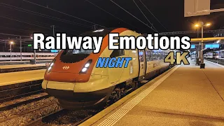 🚆 4K Night cab ride on the last tilting train (Switzerland | IC5 Biel/Bienne - Zurich)