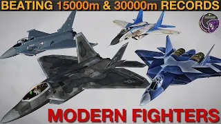 Can F-22, Su-57, Mig-29 Or Typhoon Beat Existing 15,000m & 30,000m Climb Records? | DCS