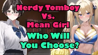 Nerdy Tomboy and Mean Cheerleader Both Want You To Be Their Dates [F4M] [Friends to Lovers] [ASMR]