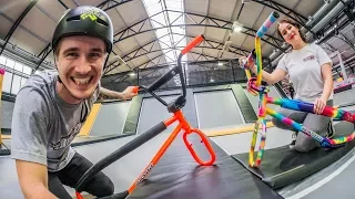 TRAMPOLINE PARK BMX GAME OF BIKE!!