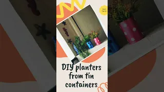 DIY Planters from Old Tin Cans #shorts #youtubeshorts #DIY