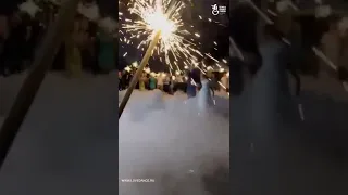 Красивый свадебный танец под Лара Фабиан с бенгальскими огнями