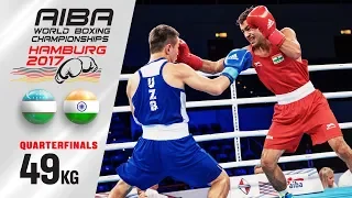 Quarterfinals (49kg) Amit (India) vs DUSMATOV Hasanboy (Uzbekistan)