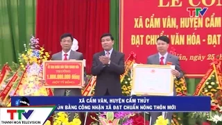 Xã Cẩm Vân, huyện Cẩm Thủy  đón bằng công nhận xã đạt chuẩn Nông thôn mới