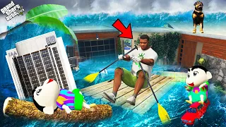 GTA 5 : Franklin Survived Tsunami & Find Lost Shinchan And Pinchan In GTA 5 ! (GTA 5 Mods)