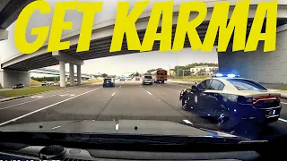 Dodge Challenger Eluding Florida Highway Patrol - Road Rage  Bad Drivers Hit and Run Instant Karma