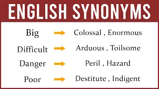 25 Common English Words with Synonyms