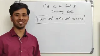 Number Of Positive And Negative Roots(Important Concept On polynomial)