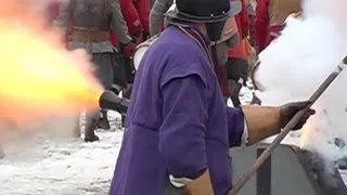 Cannon fire in slow motion