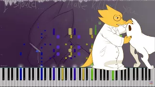 Undertale // Alphys Takes Action // Duet | LyricWulf Piano Tutorial on Synthesia