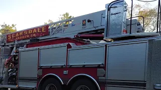 Scarsdale Ladder 28 & Car 2432 responding to a commercial alarm