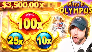 I hit a 100x MULTI on a MASSIVE SPIN on GATES OF OLYMPUS!! MY HOTTEST SESSION!! (Bonus Buys)