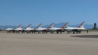 USAF Thunderbirds start-up at Thunder & Lightning Over Arizona Airshow.