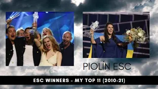 ESC WINNERS - My Top 11 (2010-21) | PIOLÍN ESC