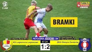 tv.nsk.pl [bramki] KS Legionovia Legionowo - ZKS Olimpia Zambrów 1:2 (0:1) 2022-08-13 g. 17:00