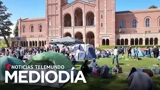 Vence el plazo para que desmonten el campamento en la universidad de Columbia | Noticias Telemundo