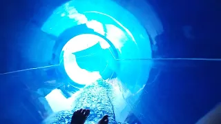 Blue Hydrotube water slide at the Hyatt Ziva Resort