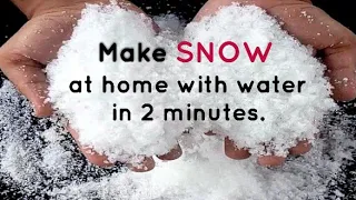 How to make fake snow at home in less than 2 minutes | 100% Non-Toxic | fake snow | artificial snow