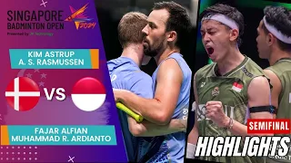 Astrup/Rasmussen (DEN) vs Alfian/Ardianto (INA) - SF | Singapore Open 2024